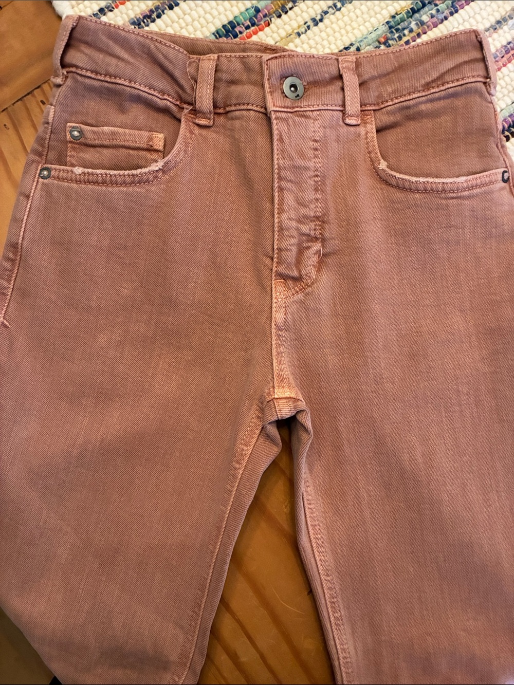 Pilcro Dusty Pink High-Rise Straight Jeans,
26 Petite EUC - Picture 3 of 7